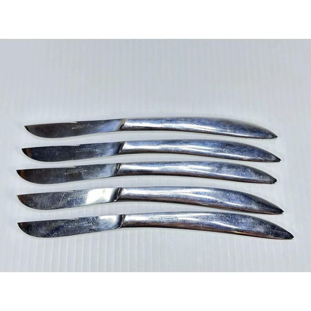5 Valiant Replacement Dinner Knives‎ Stainless Flatware  Knife